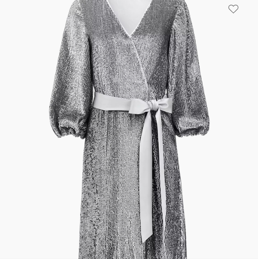 Alice and Olivia "Anne" wrap sparkle dress